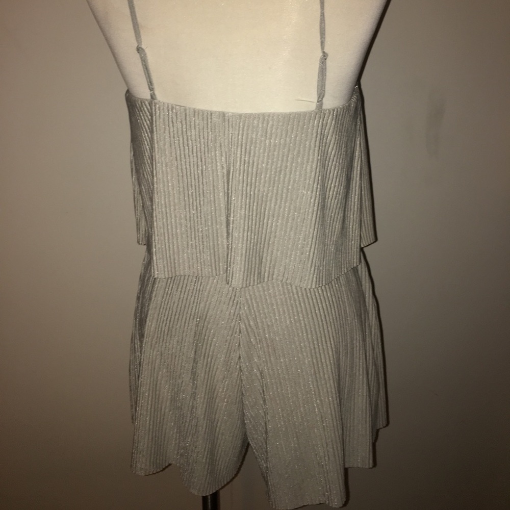 Grey Ruffle Romper - Picture 2 of 4